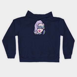 Cyberpunk Woman Kids Hoodie